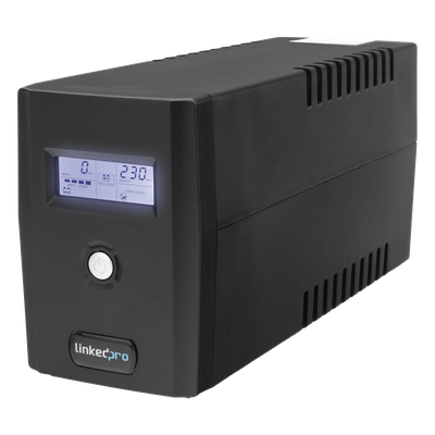 LP800LCD - UPS 800VA/480 W Pantalla LCD / Línea Interactiva 120Vca / 6 tomas 5-15R (4 Respaldadas) / Regulación de Voltaje / Protección RJ45
