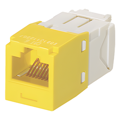 CJ688TGYL - Jack RJ45 / Categoría 6 / 8P8C / Terminación TG / Sin herramienta de impacto / Amarillo
