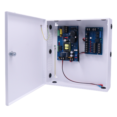 AL-600-FC - Fuente de Poder para Control de Acceso / 6A Total / 12-24 VDC Selectable / 5 Salidas Clase 2 PTC / Respaldo Batería 40 AH / Supervisión FACP / Fail-Safe y Fail-Secure