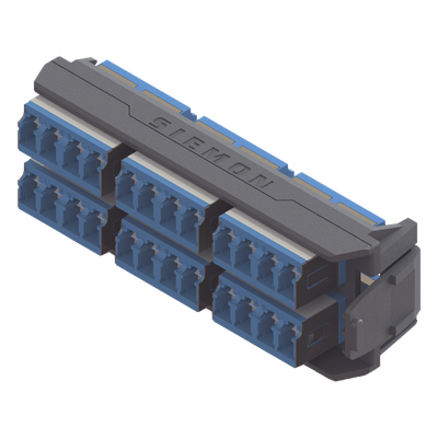 LVA24-LSU-BC-A - Placa Acopladora / 12 Conectores Dúplex LC/UPC Shuttered / 24 Fibras Monomodo / Compatibilidad LightVerse Core, Plus y Pro