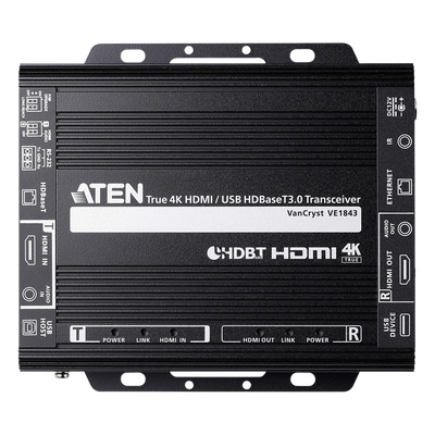 VE1843AT - Transceptor HDMI / True 4K UHD 60Hz / HDBaseT 3.0 / USB 3.0 / 100 m (328 pies)