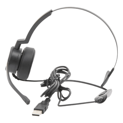 PROA-HS10USB - Auriculares USB / Mono / Audio HD / Micrófono Cardioide con Cancelación de Ruido / Diadema Ajustable / 58 g