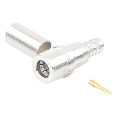 RQA-5000-X - Conector RF Coaxial / QMA Macho / Anillo Plegable / 50 Ω / 0-6 GHz / 335 VRMS / RG-8/X, LMR-240