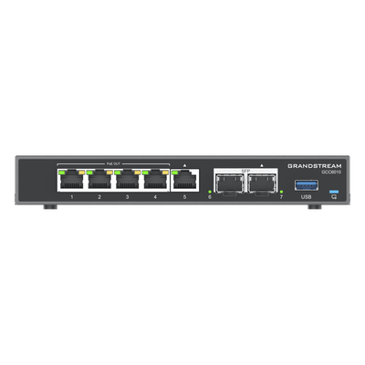 GCC6010 - Grandstream Networks GCC6010 dispositivo de redes Gigabit Ethernet (10/100/1000) Energía sobre Ethernet (PoE) Negro, Plata