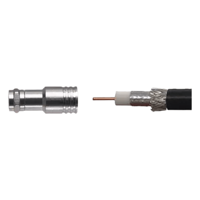 971-150 - Conector F Macho de Compresión / Cable Coaxial RG-11 / 75 Ohm / Montaje por Compresión