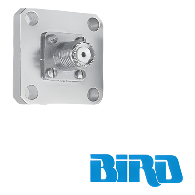 4240-346 - Conector Mini UHF / Hembra QC Sin Soldar / Montaje 4 Perforaciones 18 mm / Cuerpo Niquelado