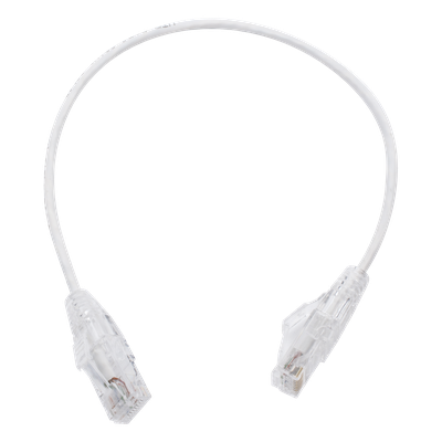 LP-UT6-030-WH28 - Cable de Parcheo Slim UTP / Cat6 / 28 AWG / 30 cm (0.98 ft) / Blanco / RJ45