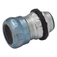 HUB-2913RT - Conector de Compresión / Pared Delgada 3/4 in / Acero Galvanizado / Aislado / 1.35 in (34.29 mm) x 1.255 in (31.88 mm)