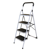 SYS-ETT-4 - Escalera plegable tipo taburete / Acero / 1.37 m (4.5 ft) / Capacidad 160 kg