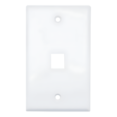 DS-1FPA1-A - Placa de Pared / 1 Puerto / 114x70x10 mm / UL 94 V-0 / Blanco / 20 Piezas / ABS