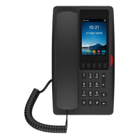 H6WB - Teléfono IP Hotelero Wi-Fi 6 / Pantalla IPS 3.5" 320x480 / 2 Líneas SIP / 5 Teclas Programables / Puerto USB-A / PoE 802.3af / Audio HD / Diseño Negro