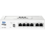 WK-PS206 - Switch PoE No Administrable / 4 Puertos 10/100 Mbps PoE af/at / 2 Puertos Uplink 10/100 Mbps / Presupuesto PoE 45 W / Alcance Extendido 250 m (820.2 ft)