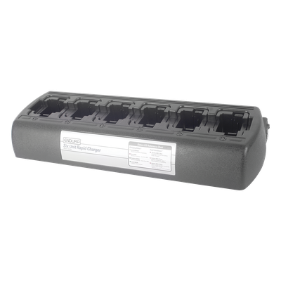 PP-6C-APX6000 - Multicargador de Escritorio / 6 Cavidades / Radios APX6000XE-8000XE / Baterías NNTN7034-7038 / Ni-Cd Ni-MH Li-Ion Li-Po