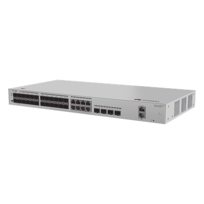 S310-24ST4X - Switch Capa 3 Administrable / 24 Puertos 1GE SFP / 8 Puertos Combo 10/100/1000 Mbps / 4 Puertos 10GE SFP+ Uplink / iStack / ERPS