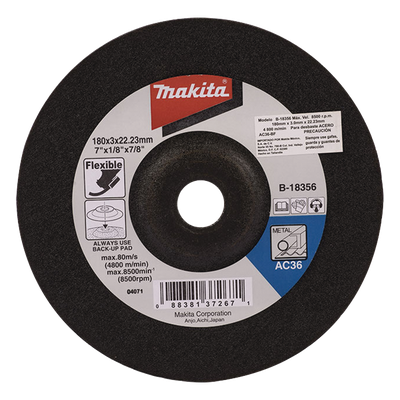 B18297 - Disco de Desbaste / 4 1/2 pulgadas / 8,500 RPM / Metal y Acero / Uso Profesional