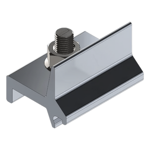 N00009 - Abrazadera de Fijación / Aluminio Serie 6000 / N Rail 4.72 Horizontal a Vertical / Tornillería Inoxidable Incluida / 54 g