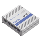 TSW110 - Switch Industrial No-Administrable / 5 Puertos Gigabit / Aluminio DIN / -40 a 75 °C / 9-30 VDC / 1.8 W / 10 Gbps Full Duplex