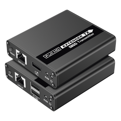 TT223KVM - Kit extensor KVM (HDMI y USB) | 40m a 4k@30Hz  | 70m a 1080P@60Hz | Cat 6, 6a y 7 | CERO LATENCIA | HDR | Salida Loop | Salida de audio de 3.5mm |