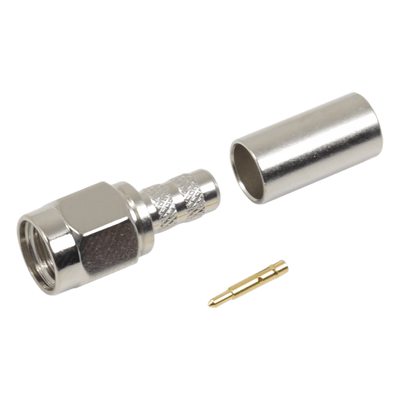 RSA-3000-C - Conector RF SMA Macho / Anillo Plegable / 50 Ω / 12.4 GHz / RG-58/U LMR-195 / Teflón PTFE