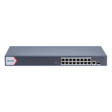 DS-3E1518P-EI/M - Switch PoE+ Monitoreable / 16 Puertos Gigabit / 1 Puerto Uplink Gigabit / 1 Puerto SFP / Alcance Extendido 300 m (984.3 ft) / 130 W / Gestión en Nube