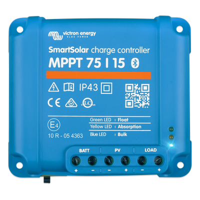 SSMPPT75/15 - Controlador de Carga Solar MPPT / 15 A / 12/24 Vcc / Eficiencia 98% / Bluetooth Integrado / IP43
