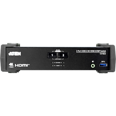 CS1822 - Conmutador KVMP 2 Puertos | HDMI 4K DCI 60Hz | USB 3.1 Gen 1 5 Gbps | Video DynaSync™ | Audio Mixer Mode | RS-232 | Firmware Actualizable