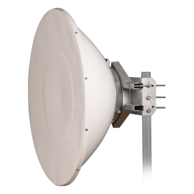 JRMD-1200-6-MIMO - Antena Direccional de Alto Rendimiento / 35.5 ± 1 dBi  / 4 ft / 5.9-7.125 GHz / Conectores RP-SMA / Alto Aislamiento al Ruido / Fácil Montaje y herraje de acero inoxidable /  Radomo Incluido