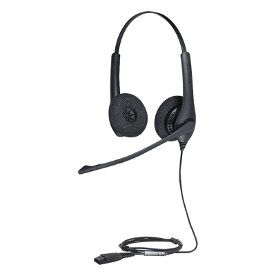 BIZ-1500-DUO-QD - Diadema Profesional / Cancelación de Ruido Avanzada / Brazo Articulado 270° / DSP Anti-Eco / PeakStop / Contact Center