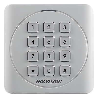 DS-K1801EK - Lector de Control de Acceso / Proximidad EM 125 kHz / Teclado PIN / Wiegand W26/W34 / IP65 / Compacto 87 mm (3.43 in)