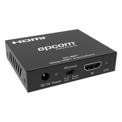 EPC-MB01 - Desincrustador de audio HDMI / 18 Gbps / 4K@60Hz / 8K@60Hz / 32 canales / Dolby Atmos / 0.39 x 0.26 x 0.08 ft