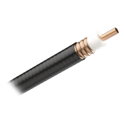 AVA5-50 - Cable Coaxial Inalámbrico / 7/8 pulgadas / Cobre Corrugado 100% Blindado / PE Negro / 50 Ohm / 9.4 mm Conductor