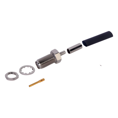 RSA-3252-B - Conector SMA / Hembra / Montaje Chasis D Plano / Anillo Plegable / 12.4 GHz / 50 Ohm / RG-174/U