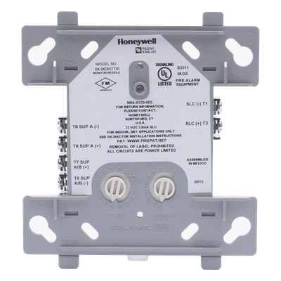 SKMONITOR - Módulo de entrada convencional / SLC de 2 hilos / LED de estado y alarma / Clase A y B / Direccionamiento por rotación