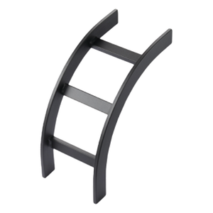 LOB12BLK - Accesorio de Escalerilla / Curva Vertical Exterior / 12 in (305 mm) Ancho / Acero Tubular / Negro RAL 9005
