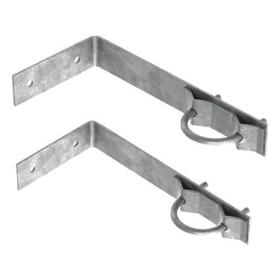 SMR-PH - Herrajes de Pared para Mástil / Acero A-36 Galvanizado / Mástil 1-1/4" a 2" / Estructuras hasta 3 m (9.8 ft) / 2 Juegos Tipo L con Abrazaderas U
