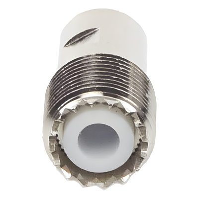 RFU-520 - Conector UHF hembra / SO-239 / Roscable / RG-58/U / RG-142/U / Bronce niquelado / Teflón