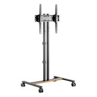 FS47-44T-01W - Soporte Móvil para TV / Hasta 55 Pulgadas / Carga 35 kg (77 lbs) / VESA 200x200 a 600x400 / Ruedas con Frenos / Altura Ajustable 4 Posiciones