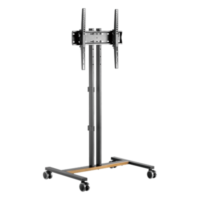 FS47-44T-01W - Soporte Móvil para TV / Hasta 55 Pulgadas / Carga 35 kg (77 lbs) / VESA 200x200 a 600x400 / Ruedas con Frenos / Altura Ajustable 4 Posiciones