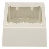 JBP2DIW - Caja de Pared Superficial Doble, con Divisor Opcional, Uso Universal con Placas de Pared, Color Blanco Mate