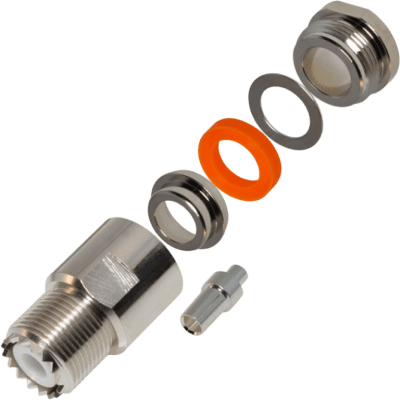 RFU-520-I - Rf Industries,Ltd Conector Coaxial UHF Hembra / SO-239 / Montaje en Línea por Rosca RFU-520-I