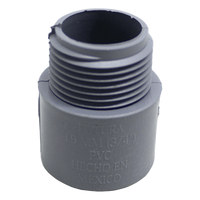 ATC40-CON-114 - Conector Conduit Cédula 40 / 1 1/4" (32 mm) / Unión Cementar Hermética / PVC Sin Plastificante / UL 651 / NMX-E-031 / 60°C / Subterráneo o Expuesto