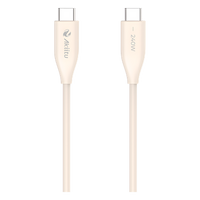 AKPAC24SL1.5M - Cable de Carga USB-C a C / 240W / 1.5 m (4.92 ft) / GaN / Transferencia 480 Mbps / Silicona Anti-Enredos / Conectores Aluminio