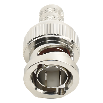 RFB-1707-Q - Conector Coaxial BNC Macho / Impedancia 75 Ohm / Anillo Plegable / RG-6 / 25 mm / Níquel-Oro-Teflón