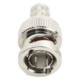 RFB-1707-Q - Conector Coaxial BNC Macho / Impedancia 75 Ohm / Anillo Plegable / RG-6 / 25 mm / Níquel-Oro-Teflón