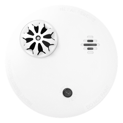 DS-PDHT-E-WB - Detector de Temperatura Inalámbrico / Alerta a 57°C / Buzzer 85 dB / Cifrado AES-128 / Autónomo / Interior