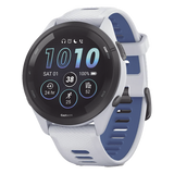 10-02810-01 - Forerunner® 265, Bisel negro con carcasa en blanco y correa de silicona en blanco/azul