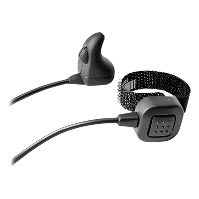 TX-500-M01 - Micrófono-Audífono / Cancelación de Ruido / Cable Kevlar 20 kg / PTT Anillo / Compatible HYT y Motorola