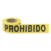 SYS-137299 - Cinta de Barricada / 100 m (328.1 ft) de Longitud / Ancho 76 mm (3") / Polipropileno con Aditivos UV / Espesor 0.4 mm / Leyenda "Prohibido el Paso"