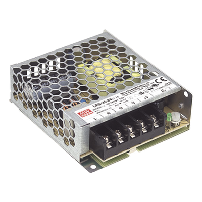 LRS3524 - Fuente de Poder Conmutada / 350W / 24Vcc / 14.6A / Entrada CA Seleccionable / 115 x 30 x 215 mm