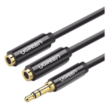 20816 - Ugreen 20816 cable de audio 0,0025 m 2,5mm 2 x 3.5mm Negro